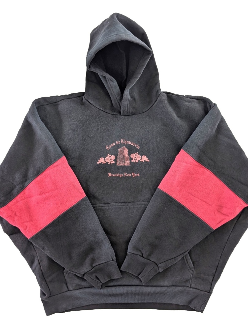 Willy Chavarria Casa De Chavarria Gilroy Hoodie Black Red Mens Medium NWT